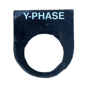 Legend Plate for Use with Ptec Push Button,Y-PHASE