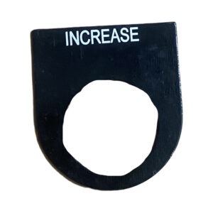 Legend Plate for Use with Ptec Push Button,INCREASE
