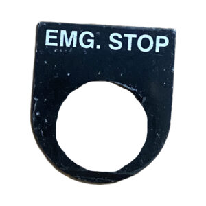 Legend Plate for Use with Ptec Push Button,EMG.STOP