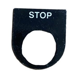 Legend Plate for Use with Ptec Push Button, STOP