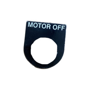 Legend Plate for Use with Ptec Push Button, MOTOR OFF
