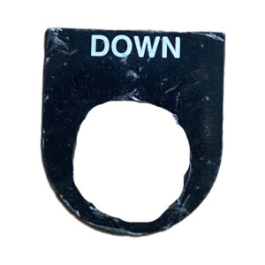 Legend Plate for Use with Ptec Push Button,DOWN